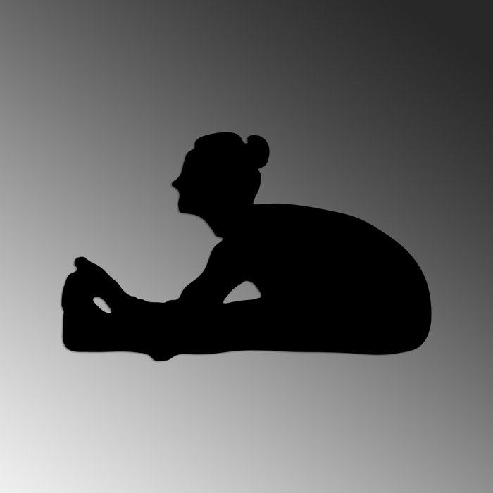 Wallity Yoga 23 Escultura de pared de metal negra Wallity Yoga 23 Escultura de pared de metal negra